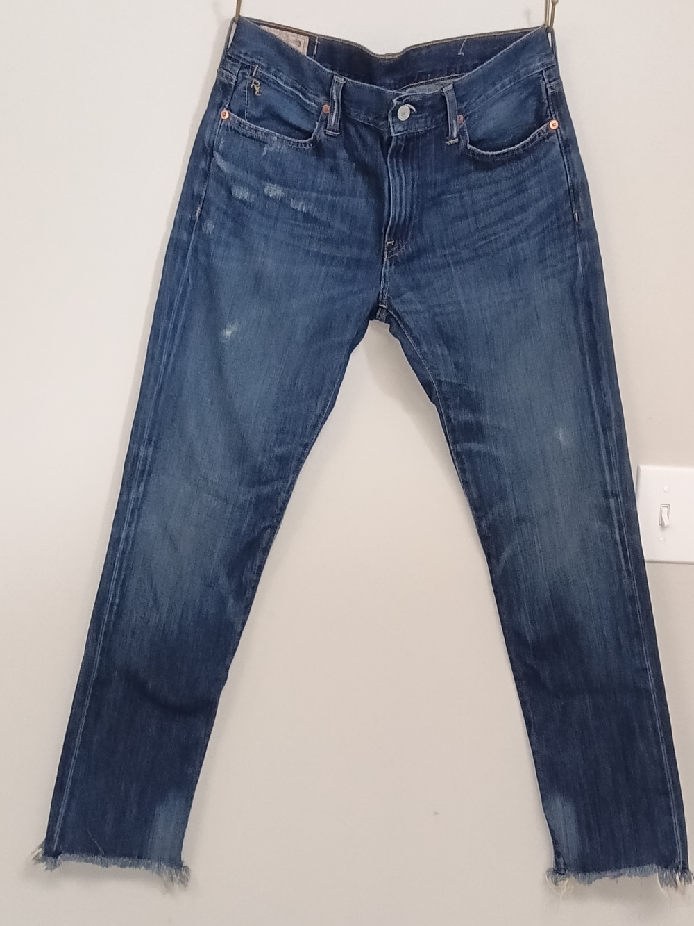 Polo Ralph Lauren Astor Boyfriend Slim Straight Raw Hem Women's Jeans 28 Preppy